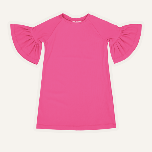 UPF 50+ UV Tunic Dress Emilia in Bright Pink