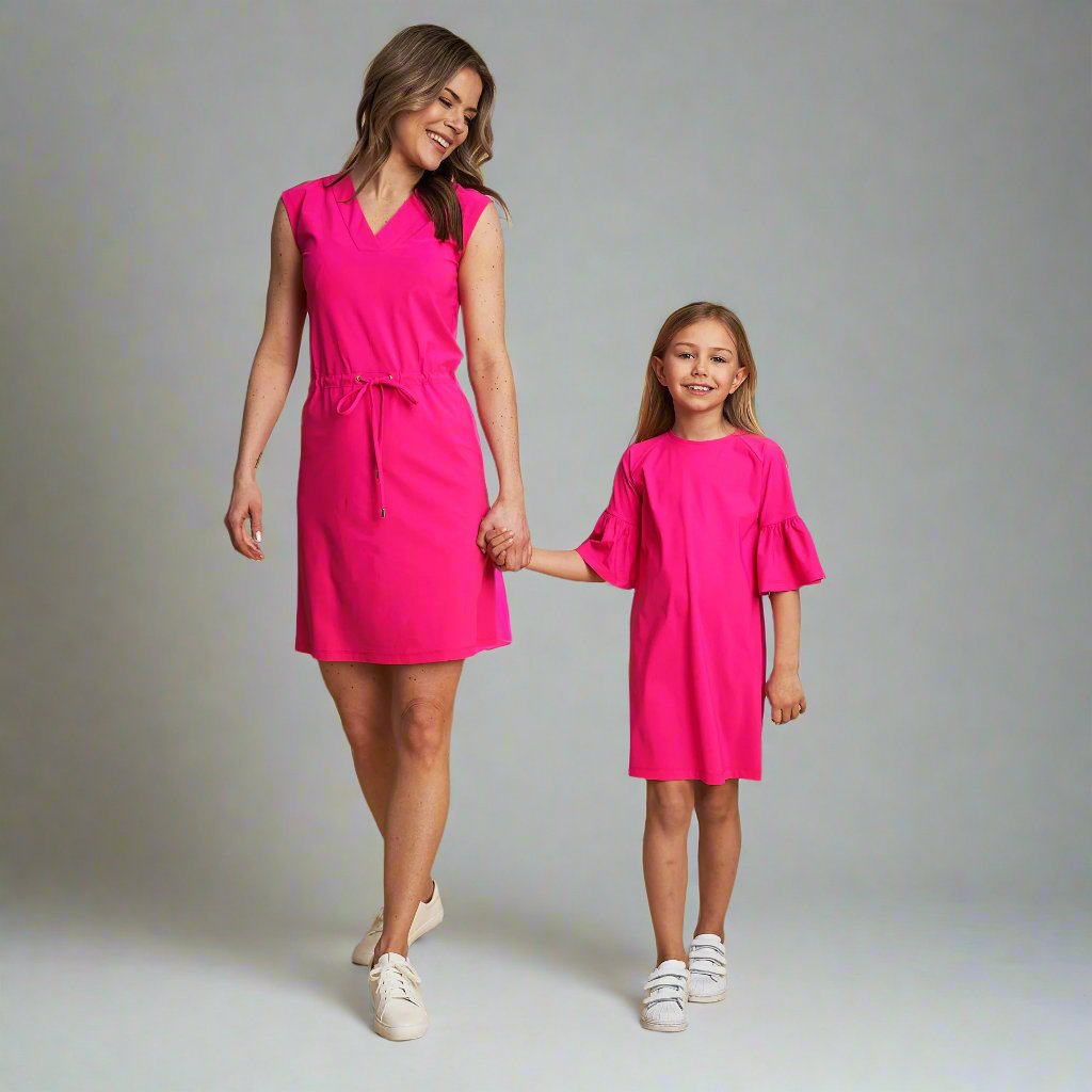 UPF 50+ UV Tunic Dress Emilia in Bright Pink