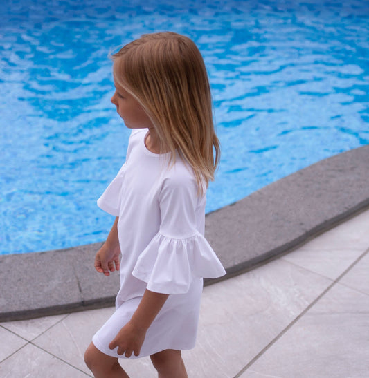 UPF 50+ UV Tunic Dress Emilia in White